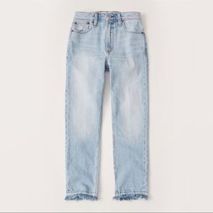 Abercrombie high rise ankle mom jeans